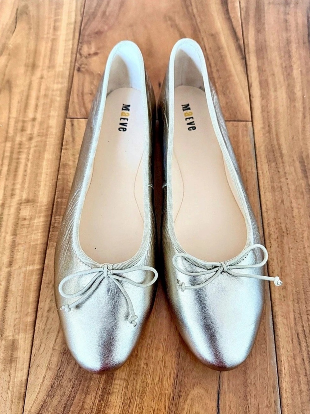 MAEVE Ballet Flats in Gold